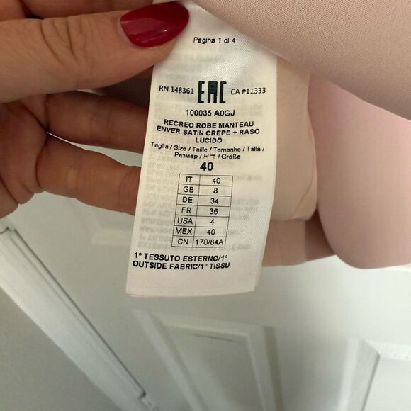 Pinko Pink Tan Asymmetrical Wrap Dress - Picture 3 of 5